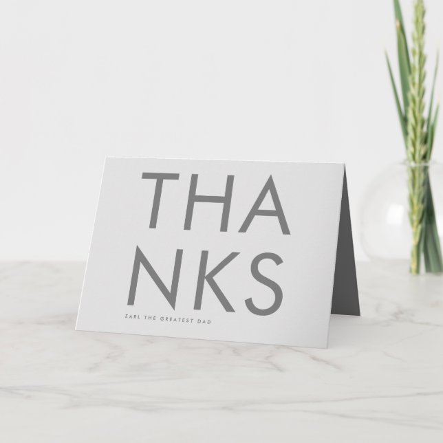 Cartão Dia de os pais simples de Cinza em negrito Ultra M (Frente)