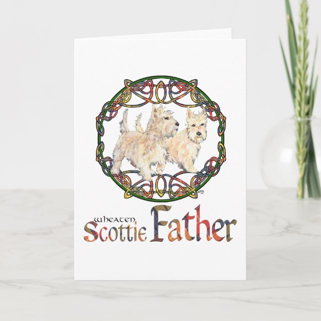 Cartão Dia de os pais Terrier escocês (Frente)