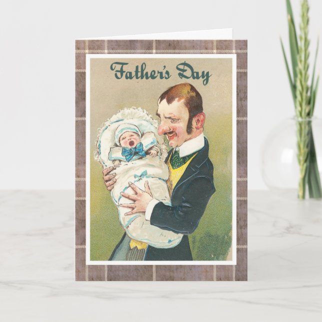 Cartão Dia de os pais vitoriano (Frente)