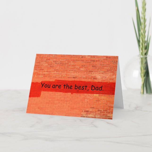 Cartão dia de os pais "Você é o melhor, Pai" Personalizáv (Frente)