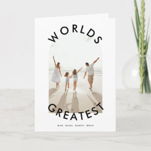 Cartão Dia de os pais 'WORLDS MAIOR' personalizado em neg