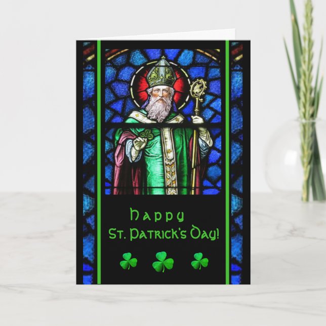Cartão Dia de Patrick com Oração e Bênção (Frente)