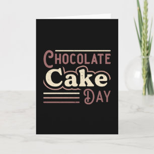 Cartão Dia de Presente de Cacau Bolo de Chocolate Doce Do