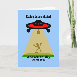 Cartão Dia de Rapto Extraterrestre
