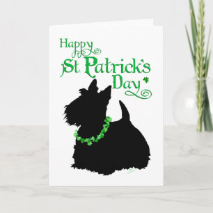 Cartão Día de San Patricio Scottish Terrier