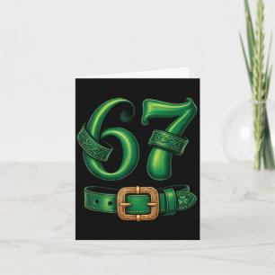 Cartão Dia de São Patrício 67 leprechaun engraçado 67