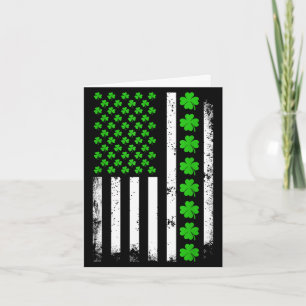 Cartão dia de sao patrício bandeira americana trevo homen
