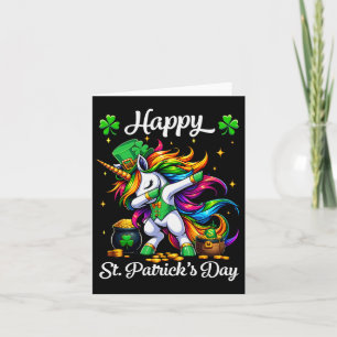 Cartão Dia de São Patrício Dabbing Girls Happy Rua Pad