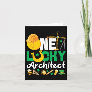Cartão Dia de São Patrício de Arquitetura Estudante Arqui