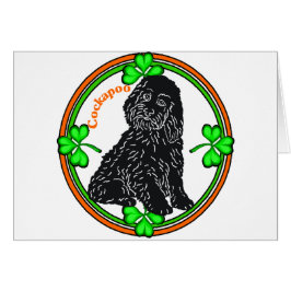 Cartão Dia de São Patrício de Cockapoo