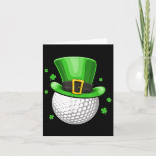 Cartão Dia de São Patrício De Golfe Irlandês Leprechaun H