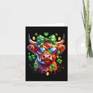 Cartão Dia de São Patrício de Vaca Engraçado