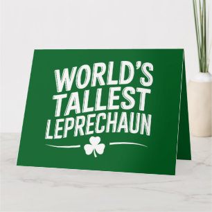 Cartão Dia de São Patrício do Leprechaun Mais Alto do Mun