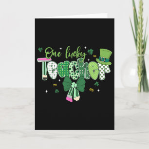 Cartão Dia de São Patrício do Saint Pattys Shamrock Um Ch