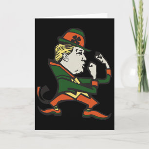 Cartão Dia de São Patrício engraçado de Trump St