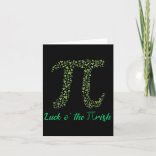 Cartão Dia de São Patrício Engraçado Pi Sorte O'The Pi ri