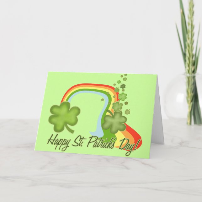 Cartão Dia de São Patrício feliz (Frente)