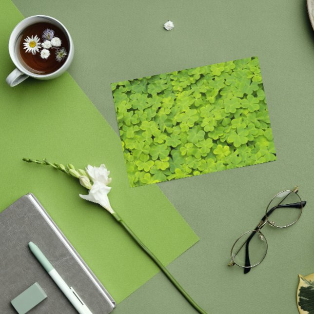 Cartão Dia de São Patrício Floral das Camarões Verdes (In Situ)