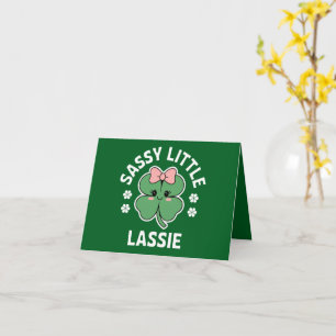 Cartão Dia de São Patrício Garotinha Sassy Little Lassie 
