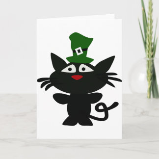 Cartão Dia de São Patrício: Gato Preto