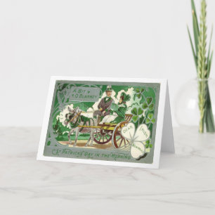 Cartão Dia de São Patrício irlandês do Blarney do vintage