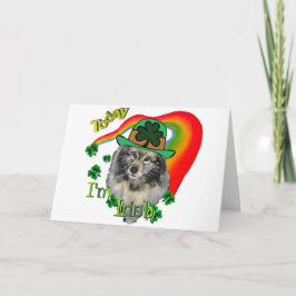 Cartão Dia de São Patrício Keeshond
