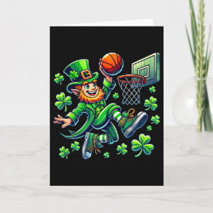Cartão Dia de São Patrício Leprechaun Esqueleto Mergulho 