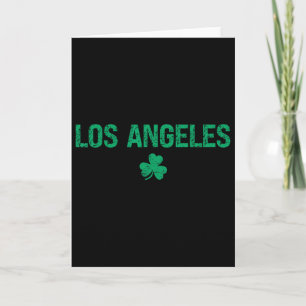 Cartão Dia de São Patrício Los Angeles Irish Shamrock