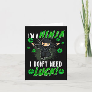 Cartão Dia de São Patrício Ninja Sorte Verde Presente Inf