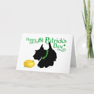 Cartão Dia de São Patrício Scottish Terrier