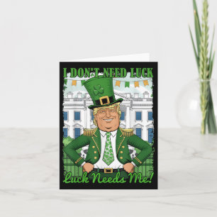 Cartão Dia de São Patrício Trump Republicano Shamrock I
