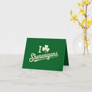 Cartão Dia de São Patrício Verde Divertido Irlandês Patty