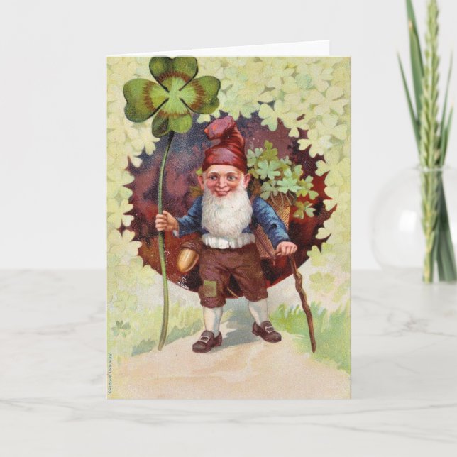 Cartão Dia de São Patrício Vintage (Frente)