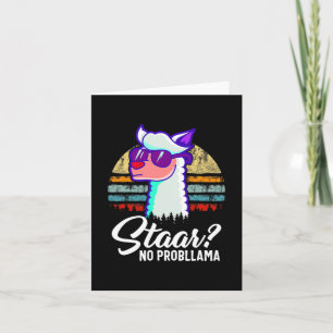 Cartão Dia de Teste do Texas Llama Alpaca Para Estudantes