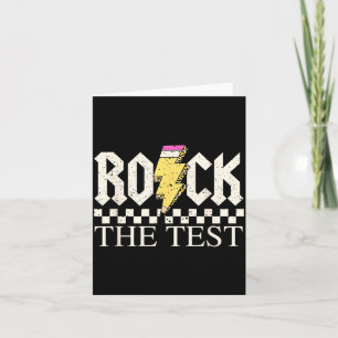 Cartão Dia de Teste Estadual Staar Rock O Teste ABCD Prof