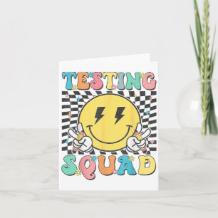Cartão Dia de Teste Groovy Motivação do Esquadrão de Test