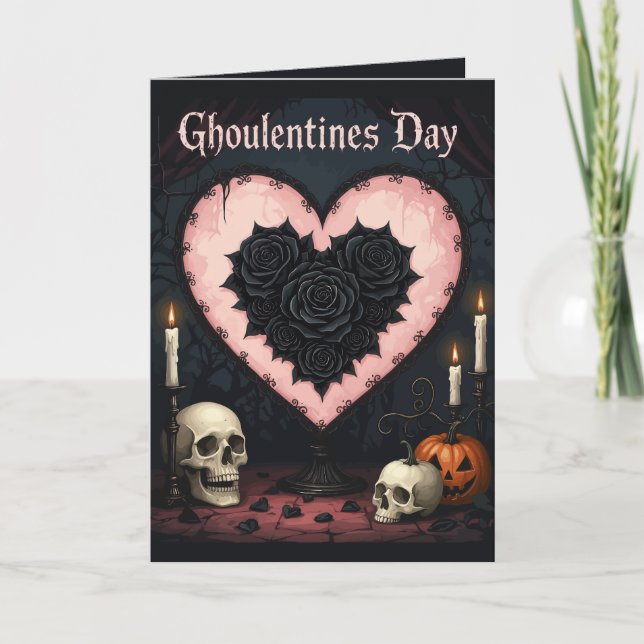 Cartão Dia do Altar das Ghoulentines Para uma Romântica M (Frente)