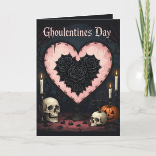Cartão Dia do Altar Ghoulentines Para uma Romântica Macab
