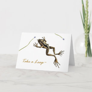 Cartão Dia do Ano do Salto, Sapo do Salto da Vintagem