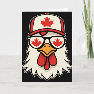 Cartão Dia do Canadá Bandeira Canadense Folha de Bordo Fr