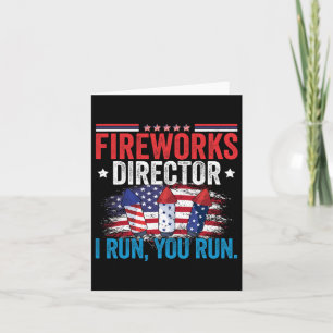 Cartão Dia do diretor do Fireworks Eu o executo 4 de julh
