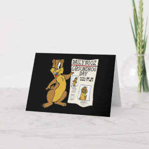 Cartão Dia do Groundhog