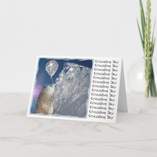 Cartão Dia do Groundhog (Frente)