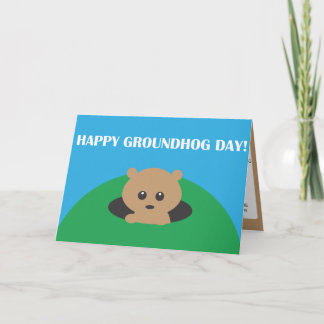 Cartão Dia do Groundhog - Pesquisa do Word