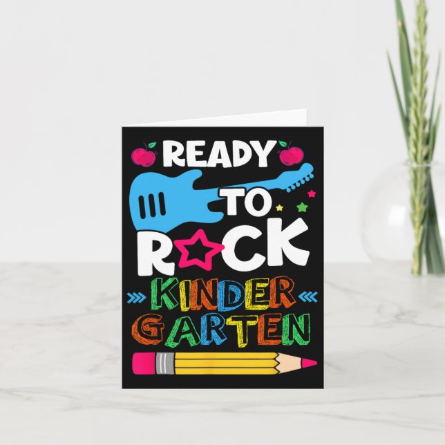 Cartão Dia Do Jardim De Infância Pronta Para O Jardim De  (Frente)