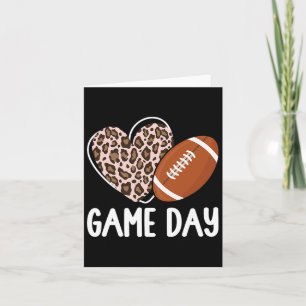 Cartão Dia do Jogo de Futebol Mulheres Leopardo Cheetah