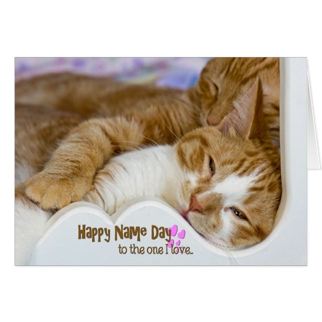 Cartão Dia do Nome para alguém amado (Frente Horizontal)