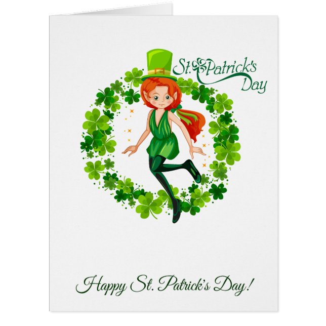 Cartão Dia do Patrick. (Frente)