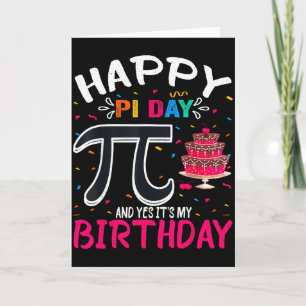 Cartão Dia do Pi Aniversário Amante da Matemática Feliz D