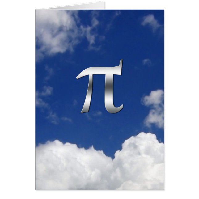 Cartão 'Dia do Pi cómico no céu (Frente)